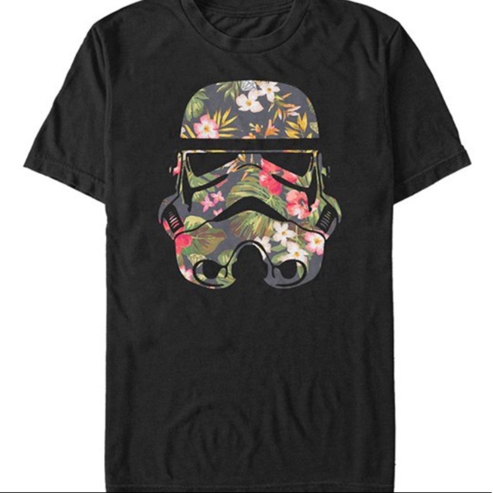 STAR WARS STORM TROOPER FLORAL SHIRT SIZE S